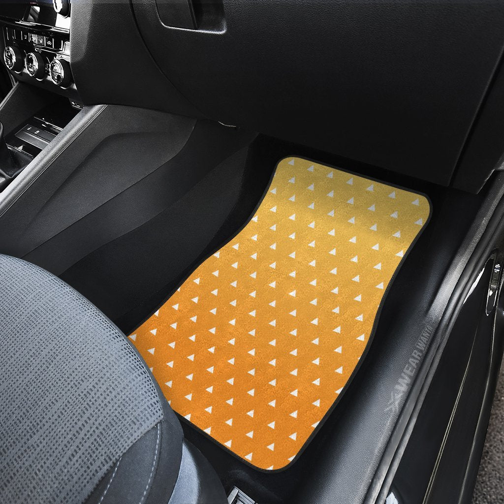 Uniform Zenitsu And Tanjiro Car Floor Mats Custom Demon Slayer Anime Car Accessories Anime Gifts-Gear Wanta