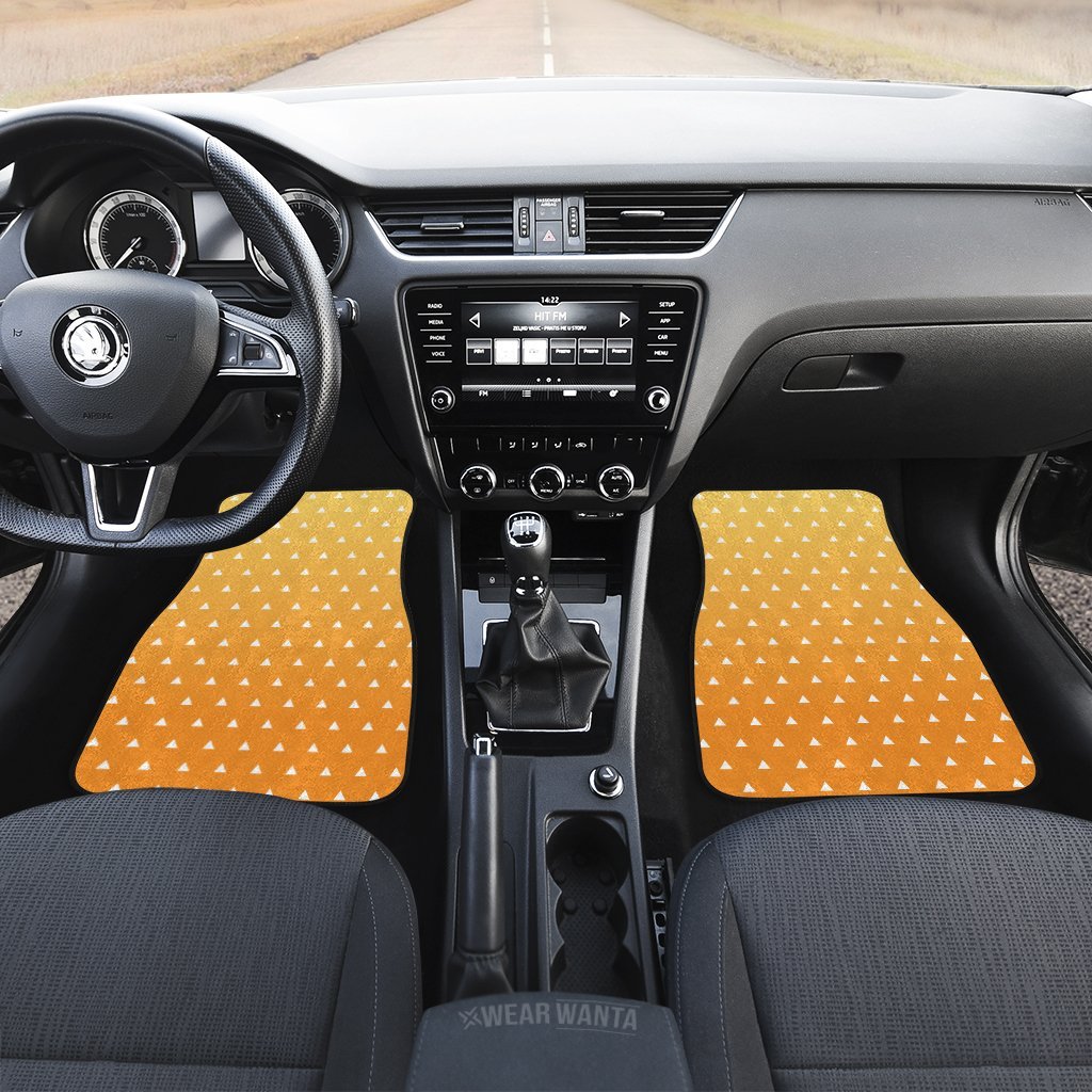 Uniform Zenitsu Car Floor Mats Custom Demon Slayer Anime Car Accessories Anime Gifts-Gear Wanta