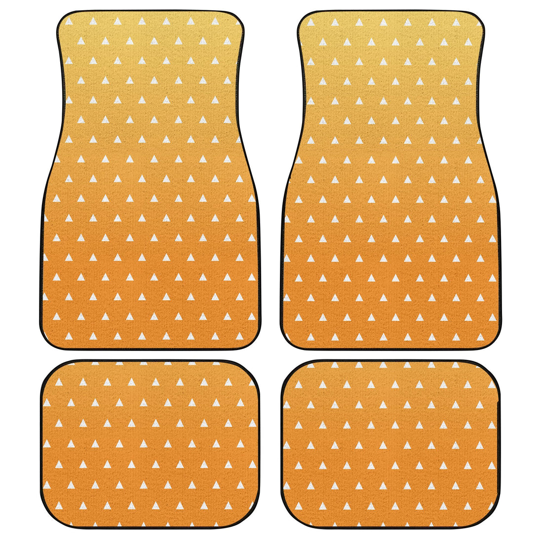 Uniform Zenitsu Car Floor Mats Custom Demon Slayer Anime Car Accessories Anime Gifts-Gear Wanta