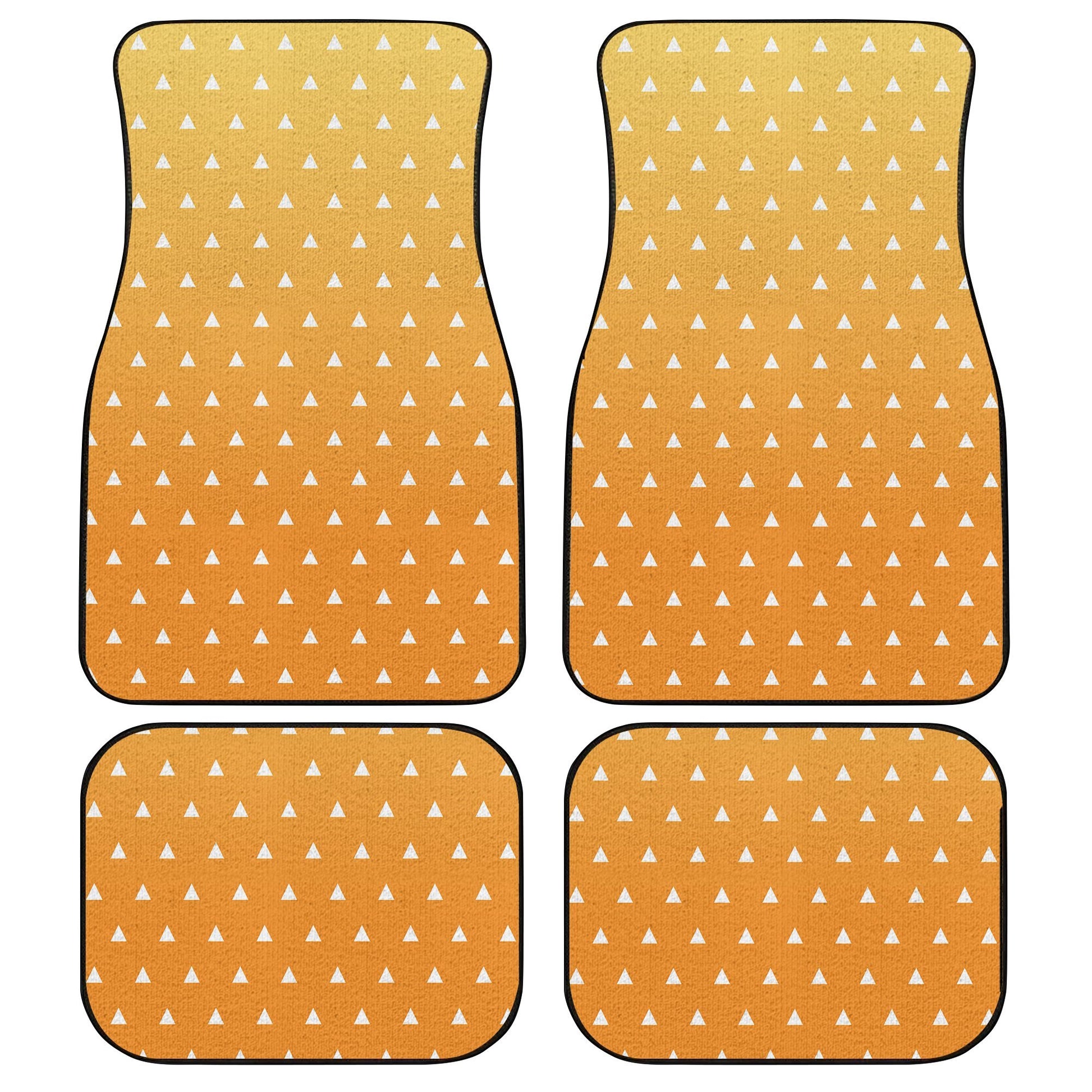 Uniform Zenitsu Car Floor Mats Custom Demon Slayer Anime Car Accessories Anime Gifts-Gear Wanta