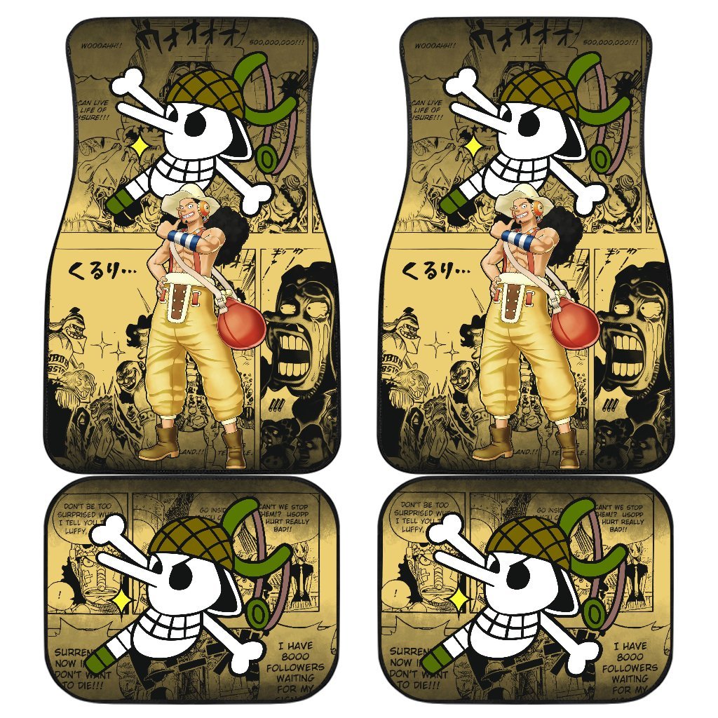 Usopp One Piece Car Floor Mats Manga Mixed Anime-Gear Wanta