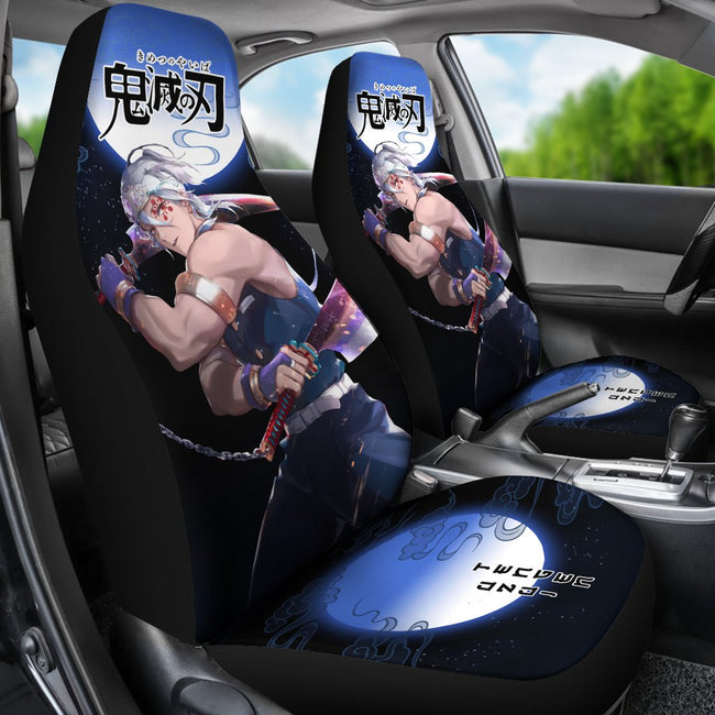 Uzui Demon Slayer Under The Moon Car Seat Covers Custom Anime Car Accessories-Gear Wanta