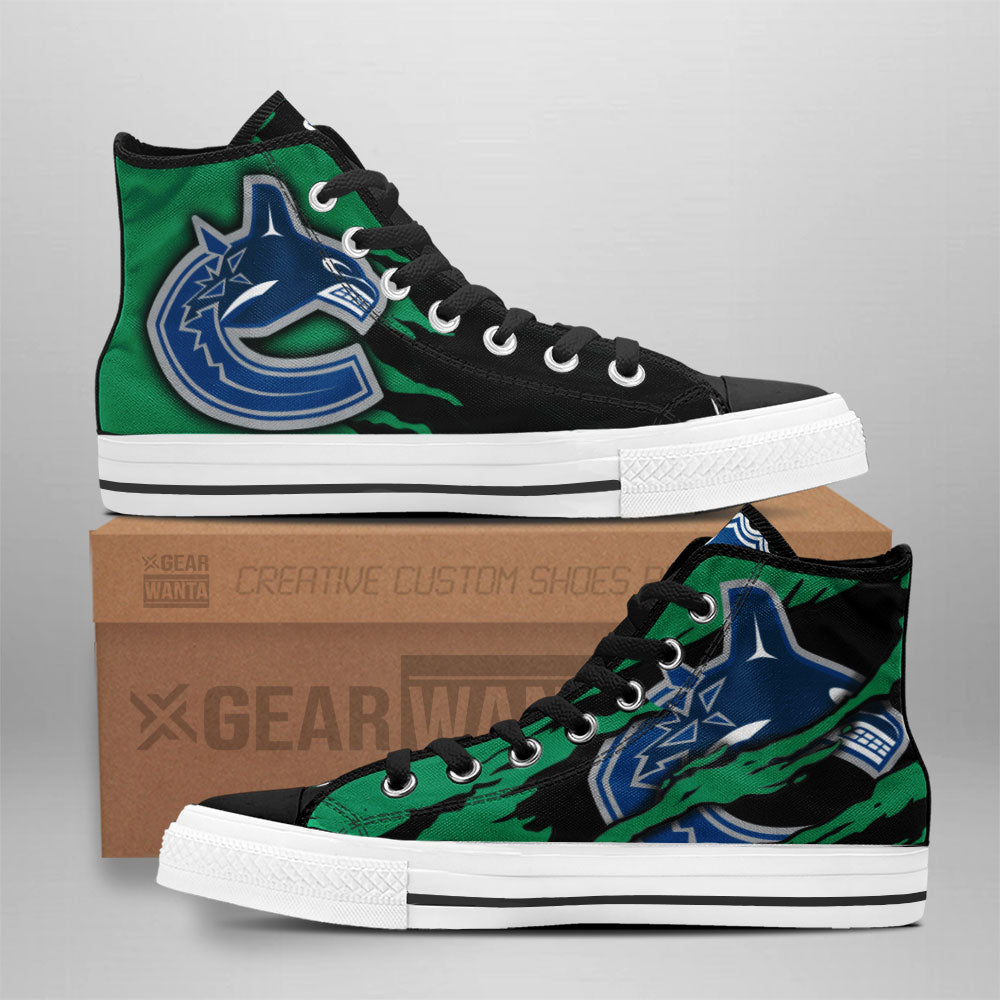 Vancouver Canucks High Top Shoes Custom For Fans-Gear Wanta