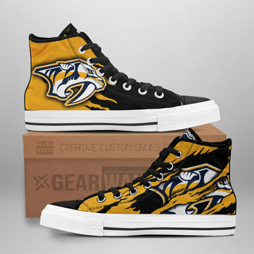 Nashville Predators High Top Shoes Custom For Fans-Gear Wanta