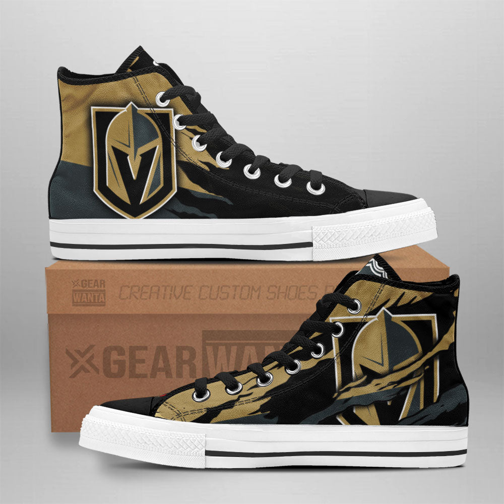 Vegas Golden Knights High Top Shoes Custom For Fans-Gear Wanta