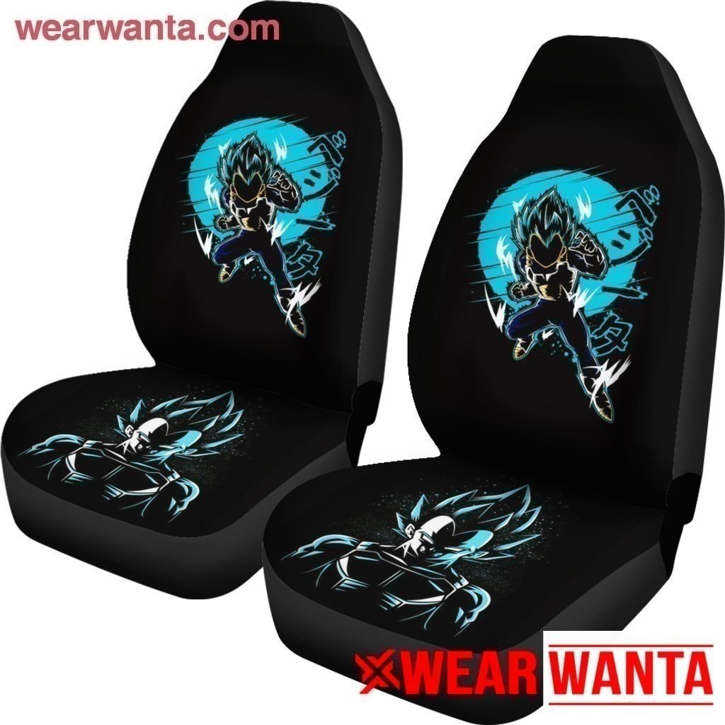 Vegeta Blue Car Seat Covers Custom Anime Dragon Ball Z Car Decoration-Gear Wanta