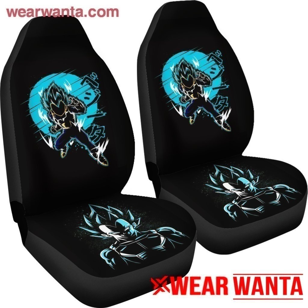 Vegeta Blue Car Seat Covers Custom Anime Dragon Ball Z Car Decoration-Gear Wanta