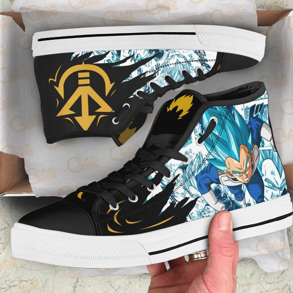 Vegeta Blue High Top Shoes Custom Manga Anime Dragon Ball Sneakers-Gear Wanta