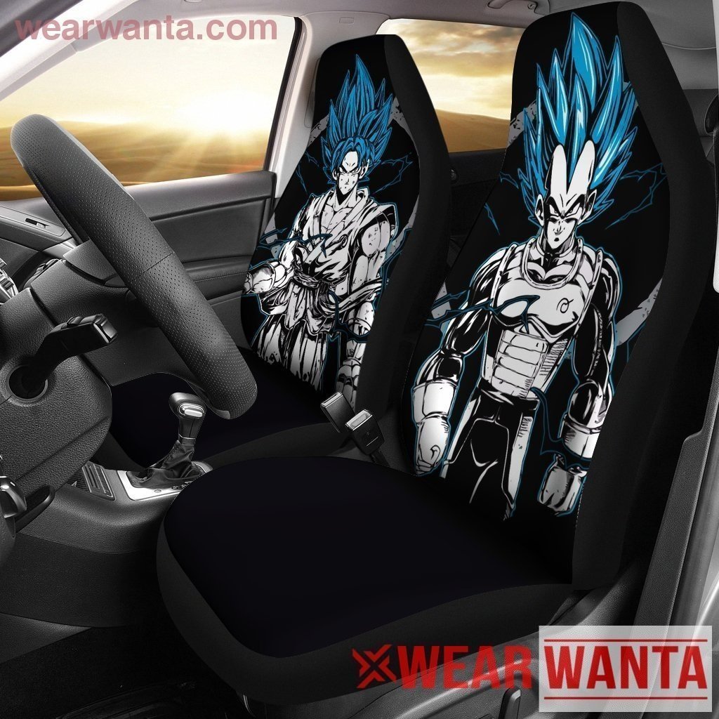 Vegeta & Goku Super Saiyan Blue Car Seat Covers For DB Fan NH1911-Gear Wanta