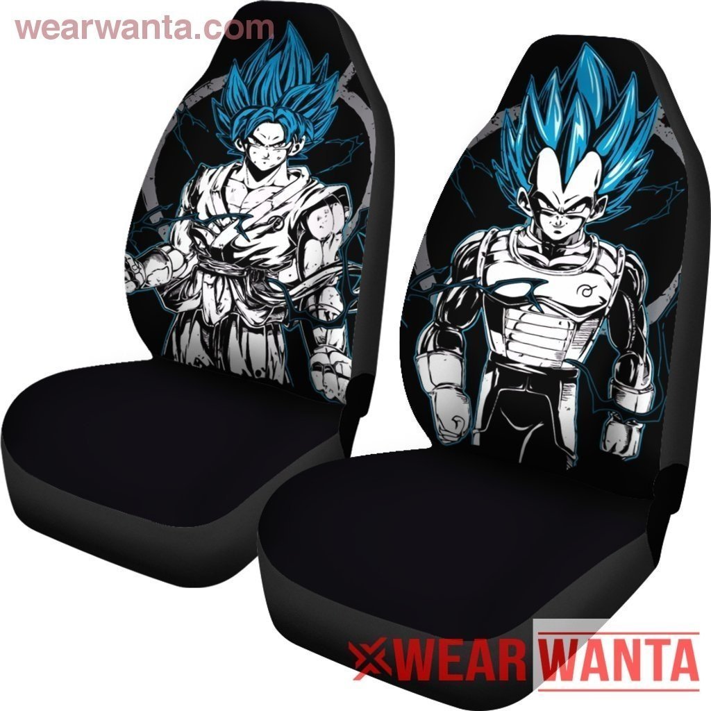 Vegeta & Goku Super Saiyan Blue Car Seat Covers For DB Fan NH1911-Gear Wanta