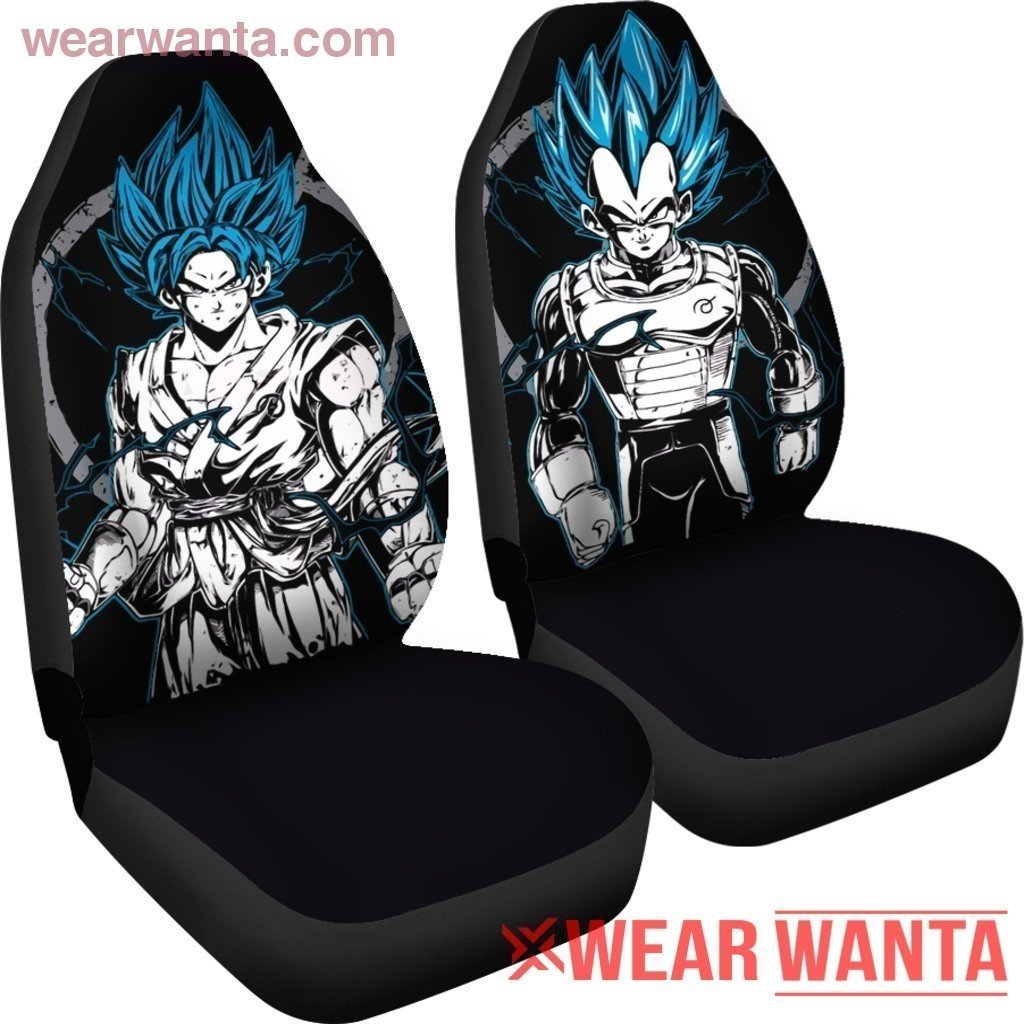 Vegeta & Goku Super Saiyan Blue Car Seat Covers For DB Fan NH1911-Gear Wanta