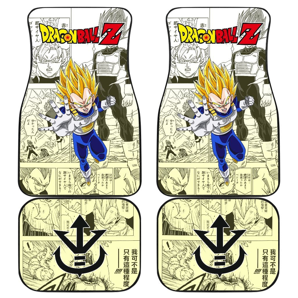 Vegeta Saiyan Dragon Ball Z Car Floor Mats Manga Mixed Anime Yellow Hair-Gear Wanta