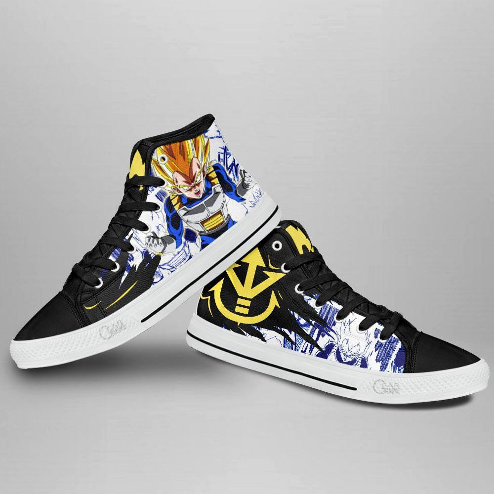 Vegeta Saiyan High Top Shoes Custom Manga Anime Dragon Ball Sneakers-Gear Wanta