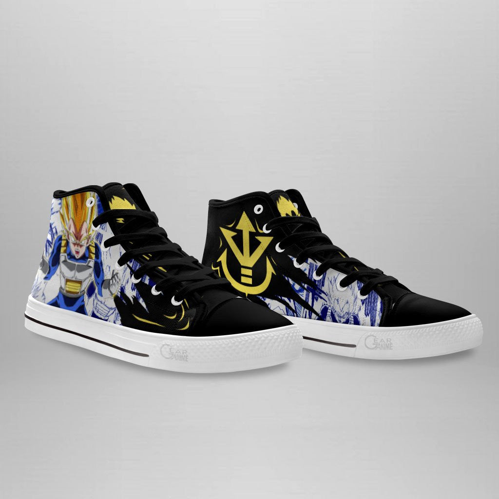 Vegeta Saiyan High Top Shoes Custom Manga Anime Dragon Ball Sneakers-Gear Wanta