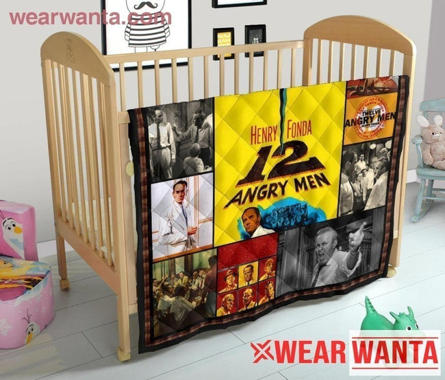 Vintage Angry Men 1957 Movies Quilt Blanket-Gear Wanta