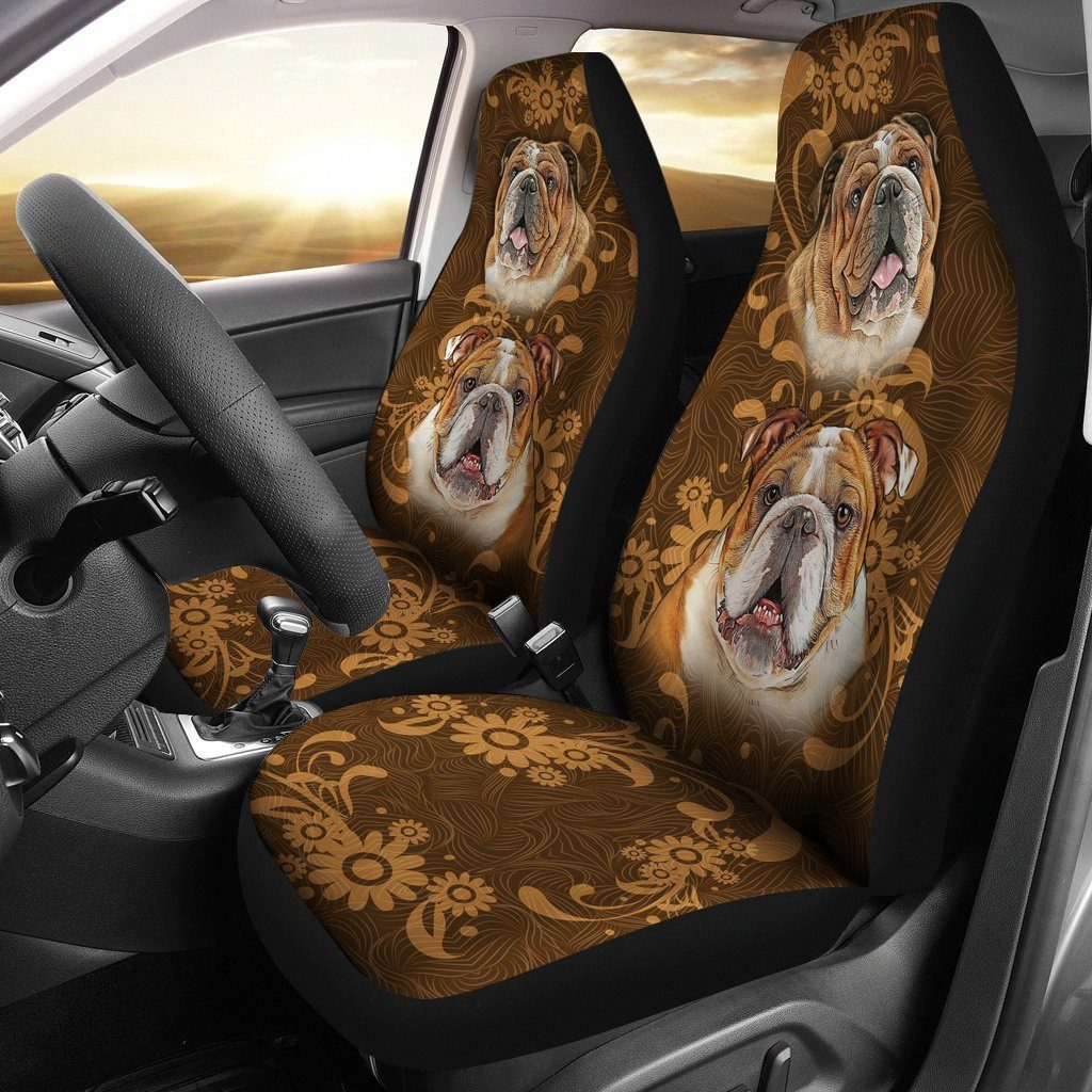 Vintage Bulldog Car Seat Covers-Gear Wanta