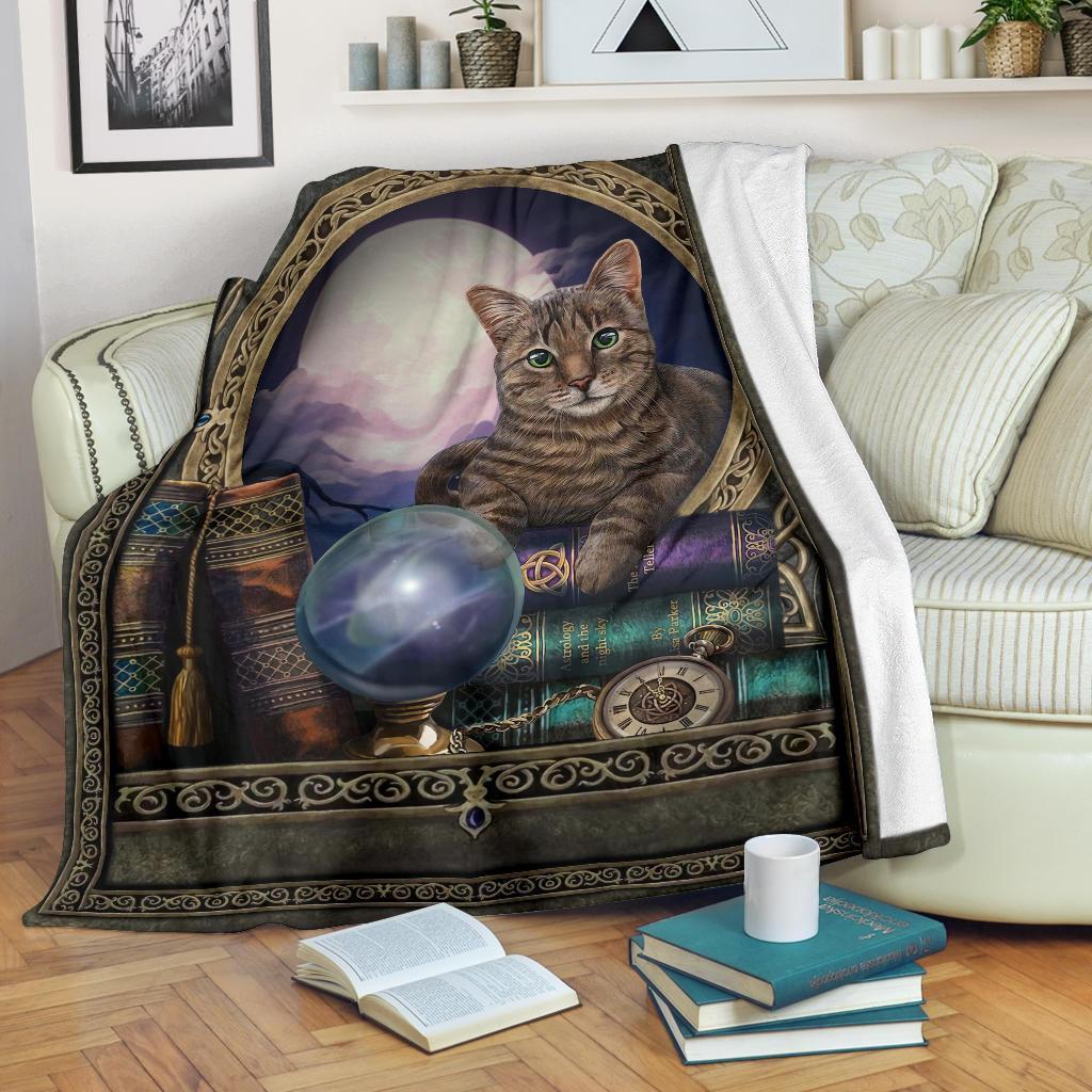 Vintage Cat Fleece Blanket For Cat Lover-Gear Wanta