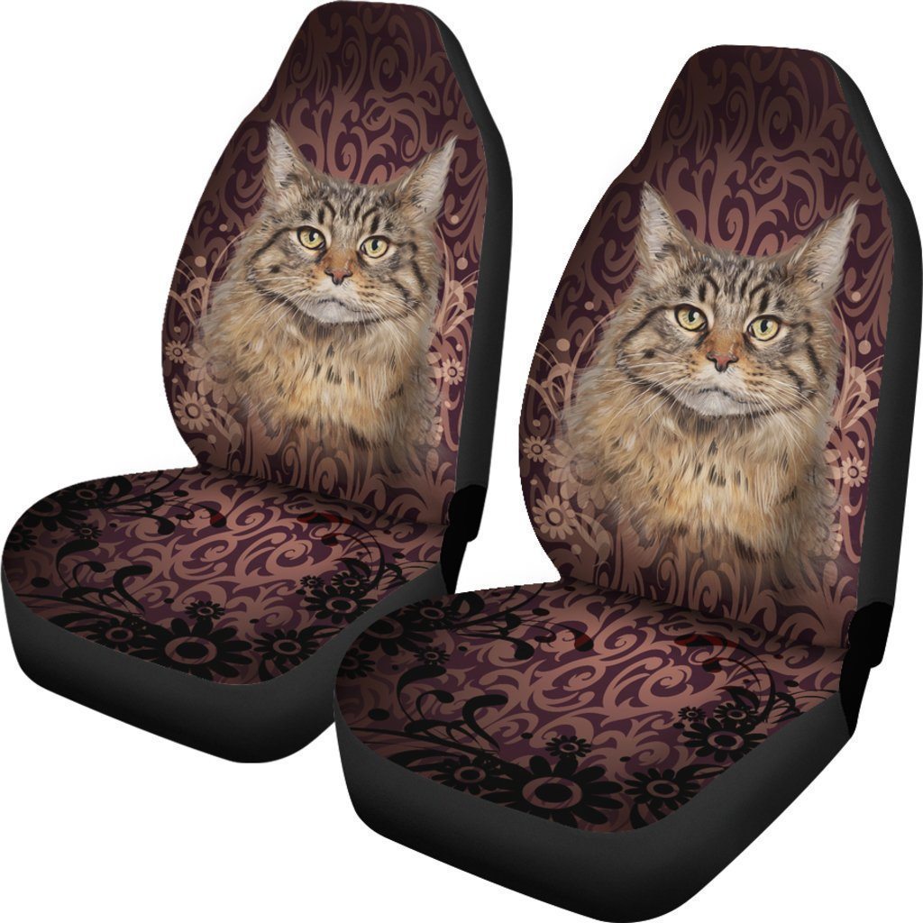 Vintage Maine Coon Car Seat Covers For Cat Lover-Gear Wanta