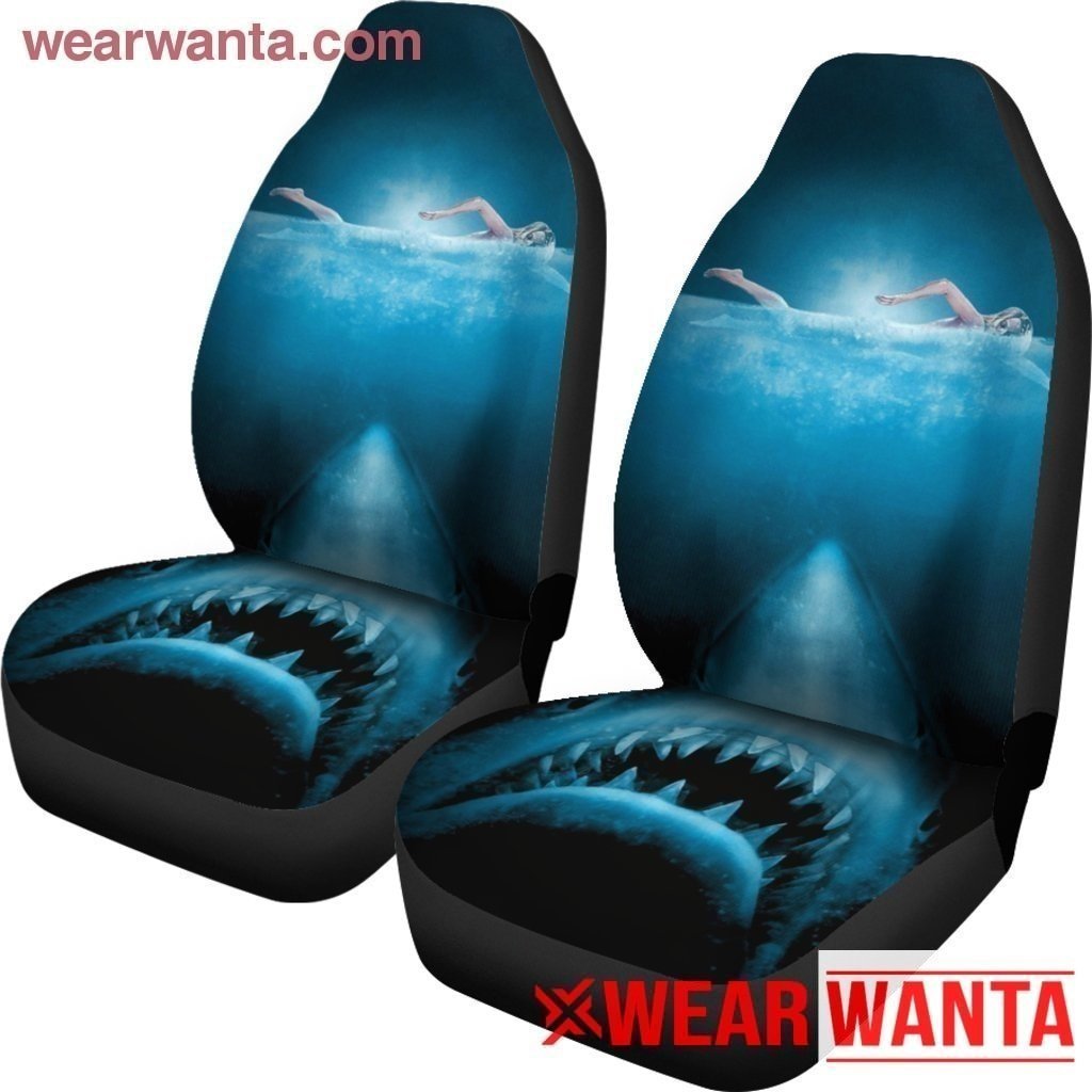 Vintage Movies Jaw Shark Car Seat Covers-Gear Wanta