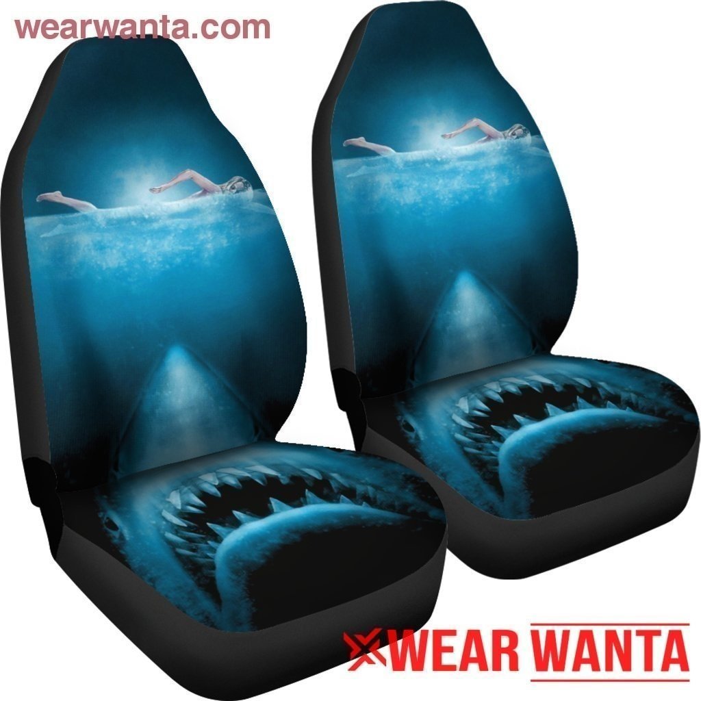 Vintage Movies Jaw Shark Car Seat Covers-Gear Wanta