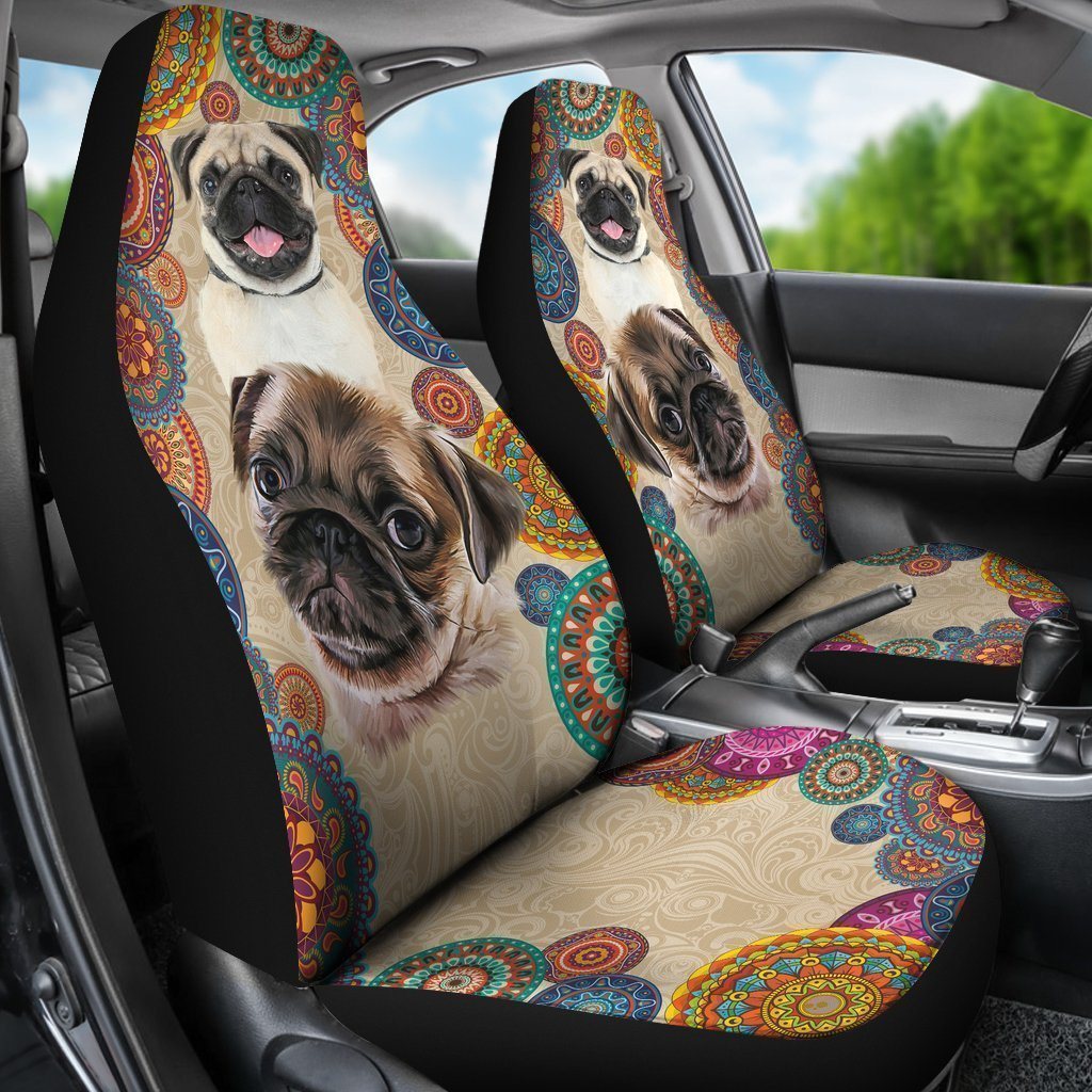 Vintage Pug Car Seat Covers-Gear Wanta