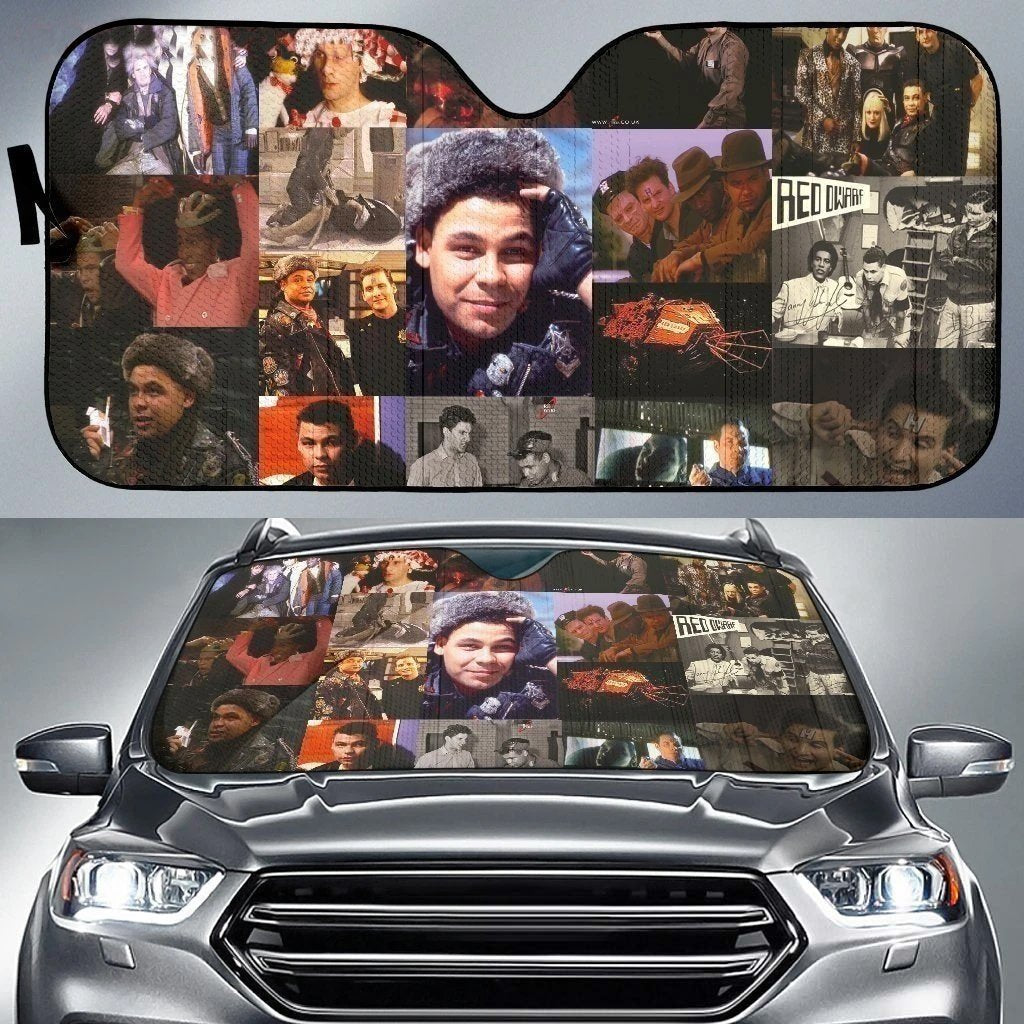 Vintage Red Dwarf Car Window Sun Shade-Gear Wanta