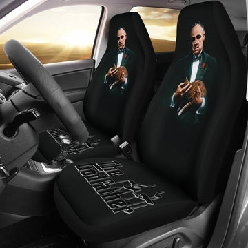 Vito Corleone The Godfather With Cat Car Seat Covers-Gear Wanta