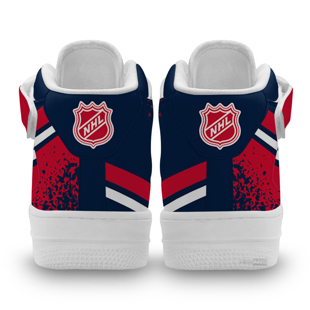 W Capitals Air Mid Shoes Custom Hockey Sneakers Fans-Gear Wanta