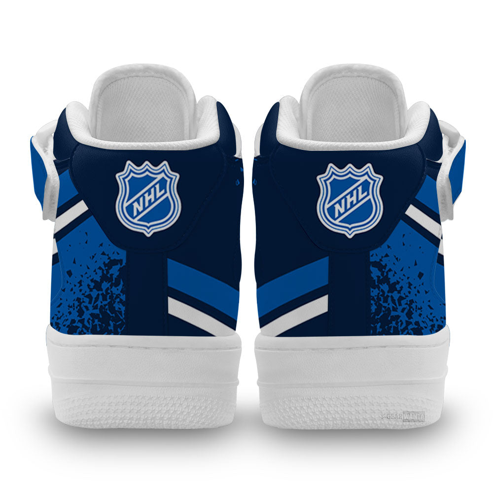 W Jets Air Mid Shoes Custom Hockey Sneakers Fans-Gear Wanta