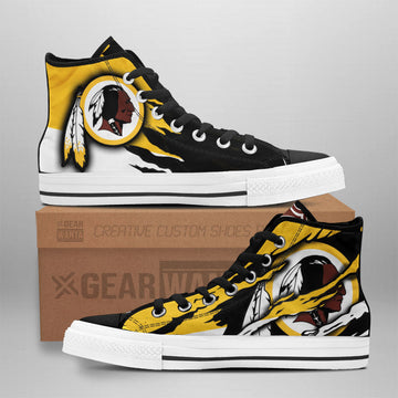 Washington Redskins High Top Shoes Custom For Fans-Gear Wanta