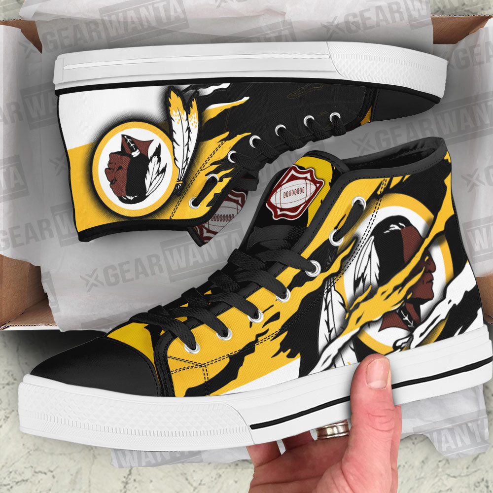 Washington Redskins High Top Shoes Custom For Fans-Gear Wanta