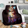 Watercolor Cat Fleece Blanket Gift For Cat Lover-Gear Wanta