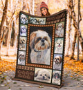 Watercolor Shih Tzu Fleece Blanket Dog Lover-Gear Wanta