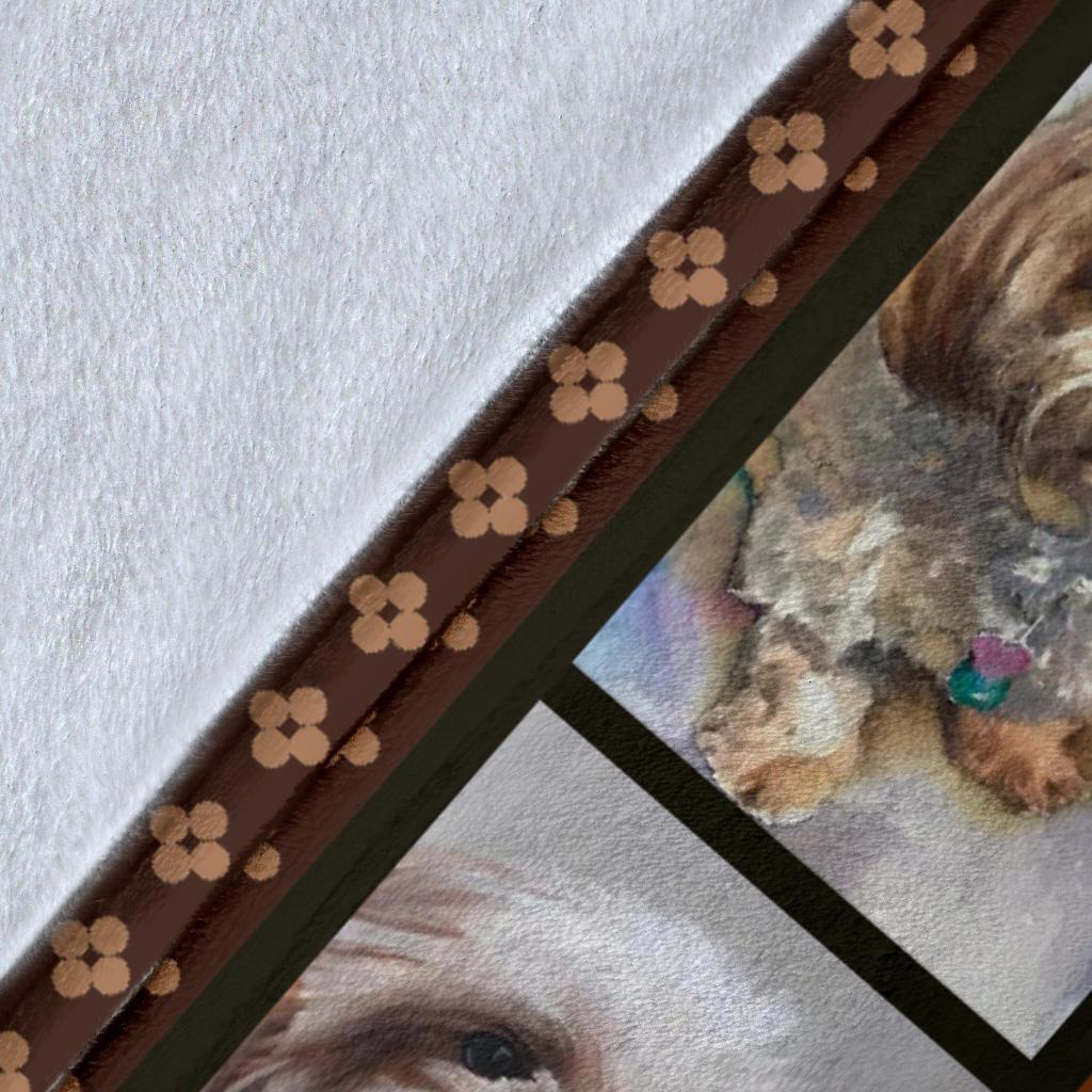 Watercolor Shih Tzu Fleece Blanket Dog Lover-Gear Wanta