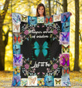 Whisper Words Of Wisdom Butterfly Fleece Blanket Let It Be Gift-Gear Wanta
