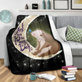 White Polar Bear Blanket Custom I Love You To The Moon And Back Home Decoration-Gear Wanta
