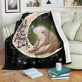 White Polar Bear Blanket Custom I Love You To The Moon And Back Home Decoration-Gear Wanta