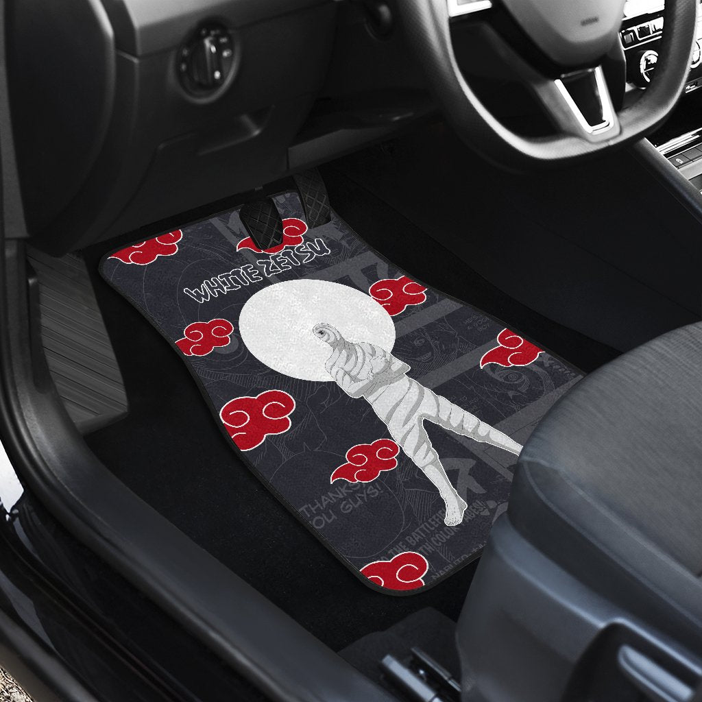 White Zetsu NRT Akatsuki Members Car Floor Mats For Strong Fan Anime-Gear Wanta