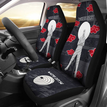 White Zetsu NRT Akatsuki Members Car Seat Covers For Cool Fan Anime-Gear Wanta