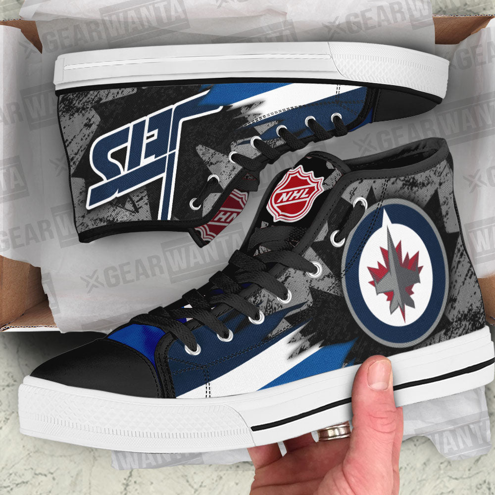 Winnipeg Jets High Top Shoes Custom Canadian Maple Sneakers-Gear Wanta