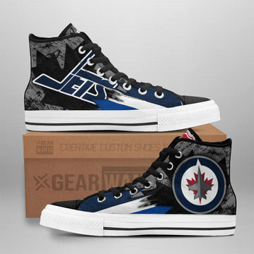 Winnipeg Jets High Top Shoes Custom Canadian Maple Sneakers-Gear Wanta