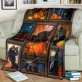 Witch Cat Fleece Blanket For Cat Lover-Gear Wanta