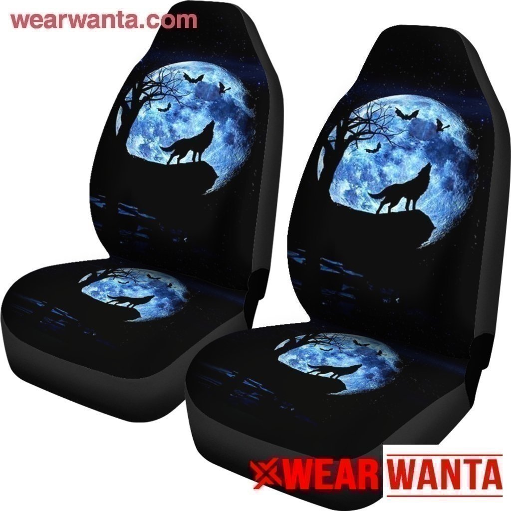 Wolf Howl Moonlight Car Seat Covers Gift Idea-Gear Wanta