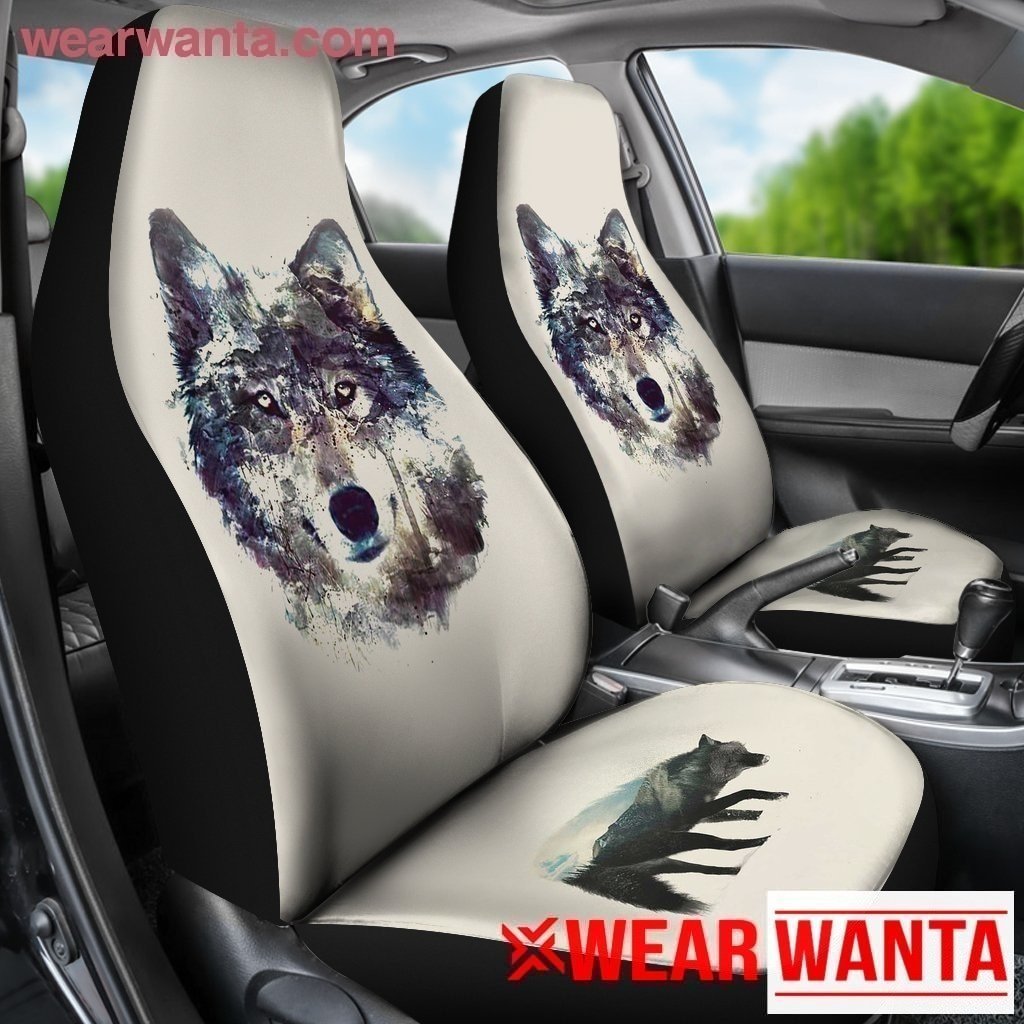 Wolf Pink Design Car Seat Covers-Gear Wanta
