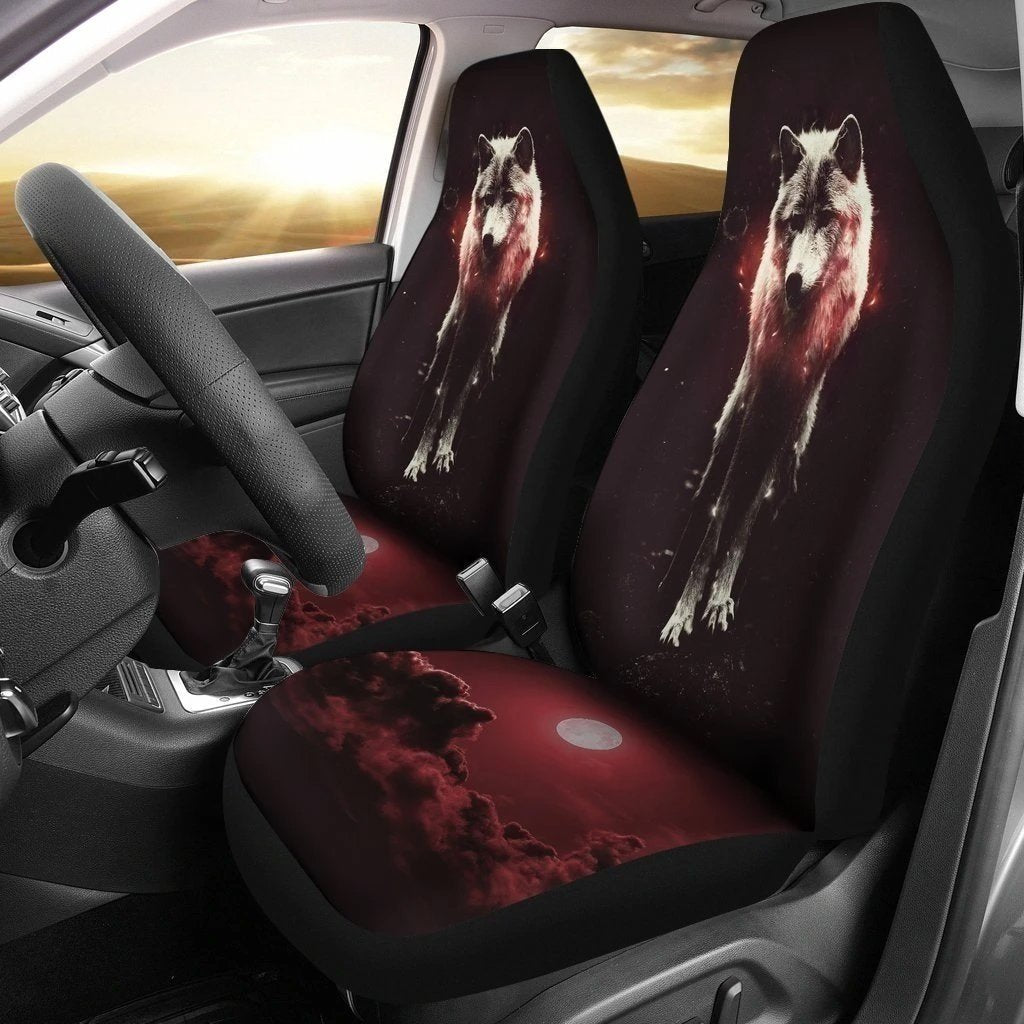 Wolf Red Design Car Seat Covers-Gear Wanta