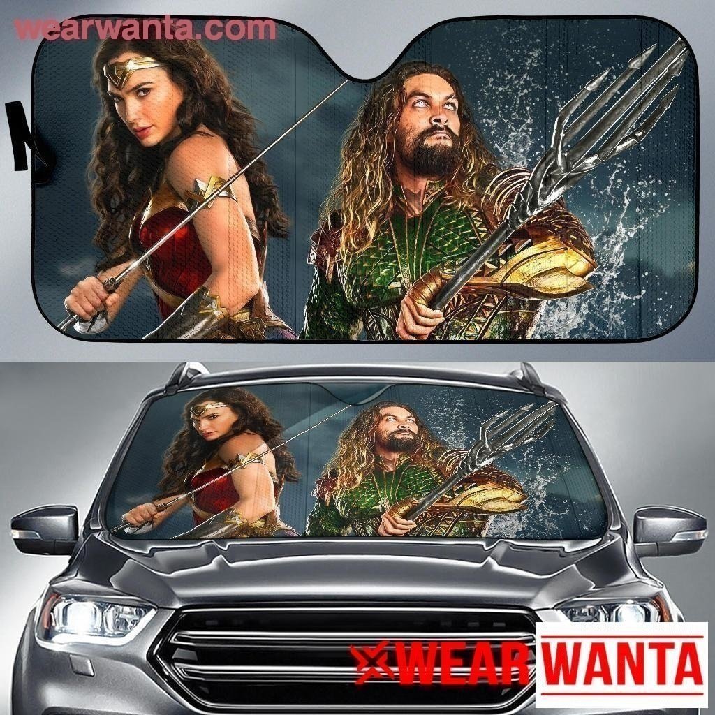 Wonder Woman & Aquaman Car Sun Shade-Gear Wanta