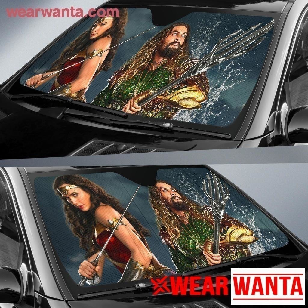 Wonder Woman & Aquaman Car Sun Shade-Gear Wanta