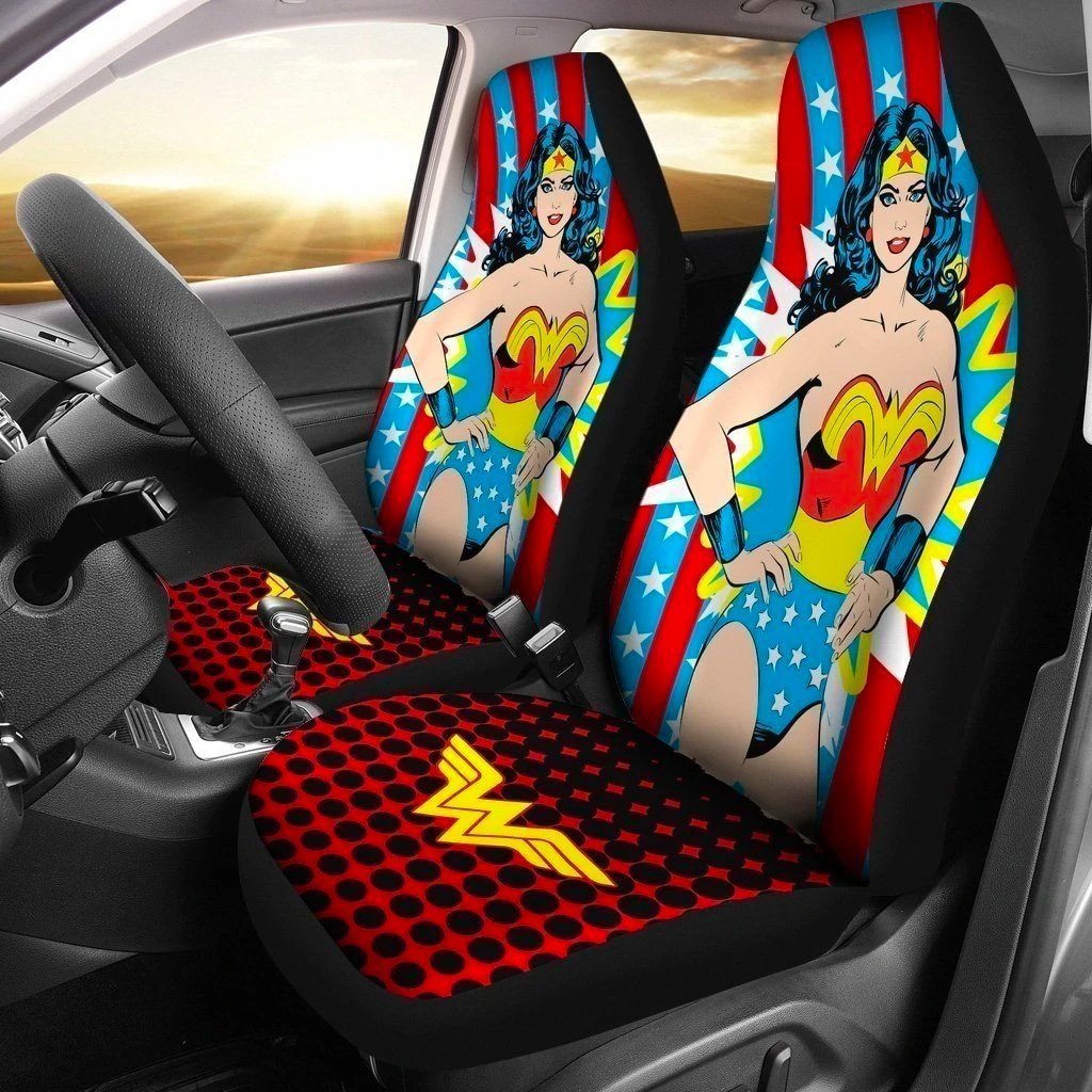 Wonder Woman Comic Style Car Seat Covers Custom Idea-Gear Wanta