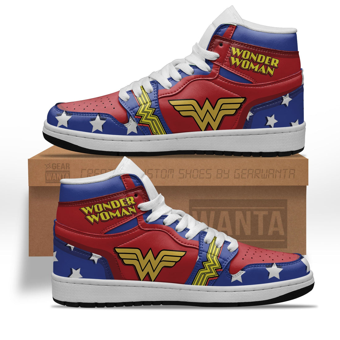 Wonder Woman Shoes Custom Super Heroes Sneakers-Gear Wanta