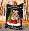 Xmas Wishing You Love Peace And Joy Golden Dog Fleece Blanket-Gear Wanta